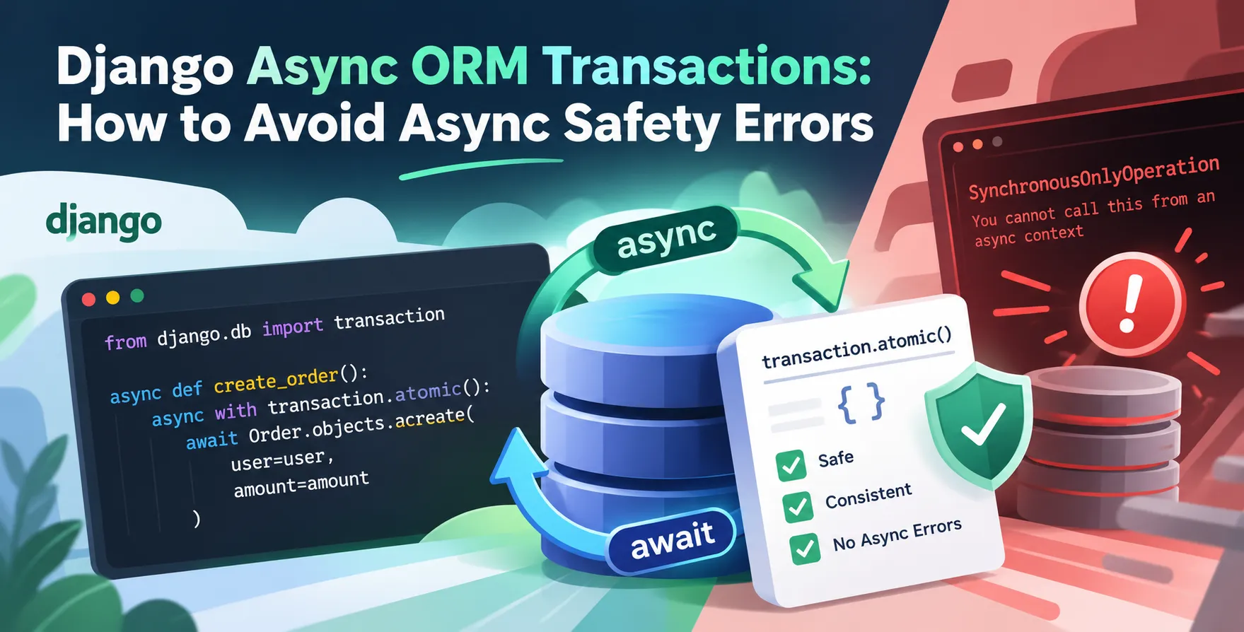 Django Async ORM Transactions: How to Avoid Async Safety Errors