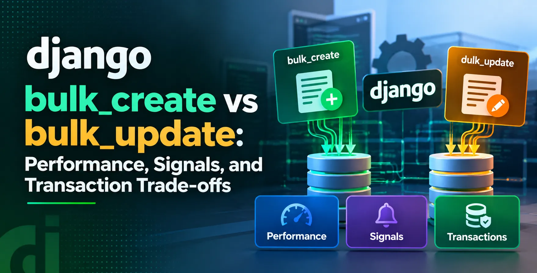 Django bulk_create vs bulk_update: Performance, Signals, and Transaction Trade-offs